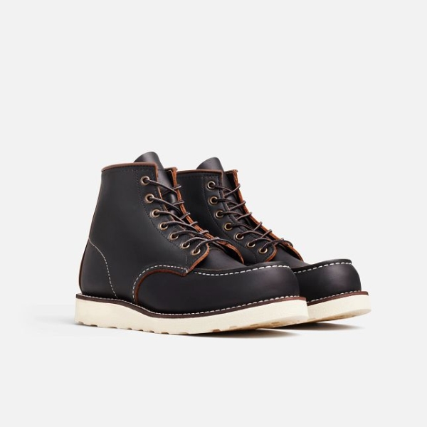 Men's Red Wing 6-Inch Prairie Leather Heritage Boots Black | IL105ATFX