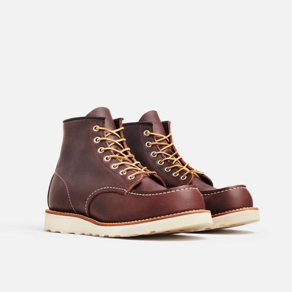 Men's Red Wing 6-Inch in Briar Oil-Slick Leather Heritage Boots Dark Red | IL317UJHY