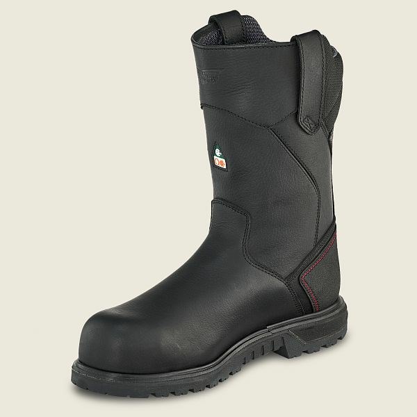 Men's Red Wing Brnr XP 11-inch Waterproof, Insulated, CSA Safety Toe Pull-On Boot Work Boots Black | IL153TZJO