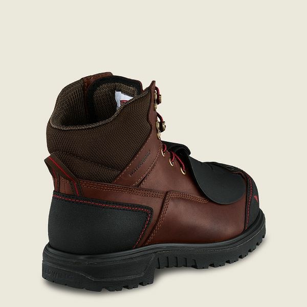 Men's Red Wing Brnr XP 6-inch Waterproof Metguard Boot Safety Toe Boots Black | IL102OYTB