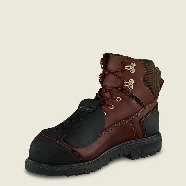 Men's Red Wing Brnr XP 6-inch Waterproof Metguard Boot Safety Toe Boots Black | IL102OYTB