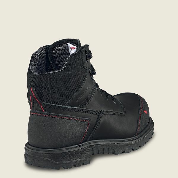 Men's Red Wing Brnr XP 6-inch Waterproof Safety Toe Boot Work Boots Black | IL129ZFEU