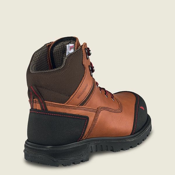 Men's Red Wing Brnr XP 6-inch Waterproof Safety Toe Boot Work Boots Black | IL598RHVG