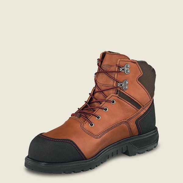 Men's Red Wing Brnr XP 6-inch Waterproof Safety Toe Boot Work Boots Black | IL598RHVG