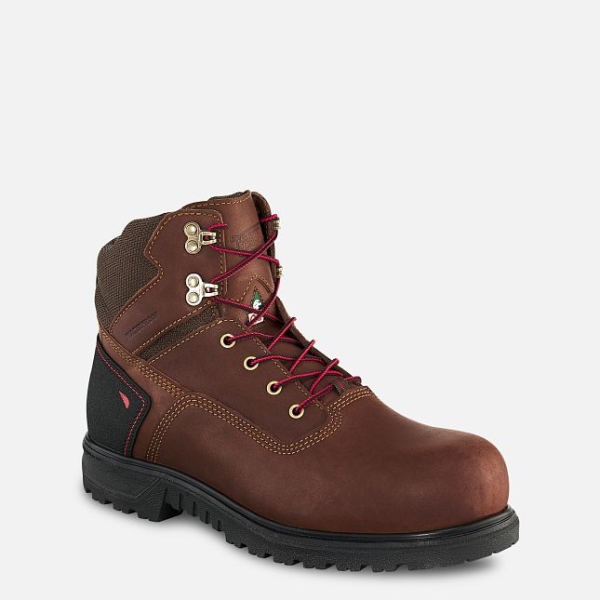 Men\'s Red Wing Brnr XP 6-inch Waterproof CSA Work Boots Brown | IL820RGOD