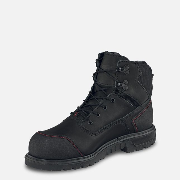 Men's Red Wing Brnr XP 6-inch Waterproof Work Boots Black | IL873BTFO