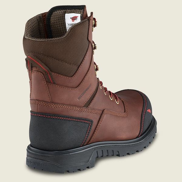 Men's Red Wing Brnr XP 8-inch Insulated, Waterproof Safety Toe Boot Work Boots Black | IL076VGEA