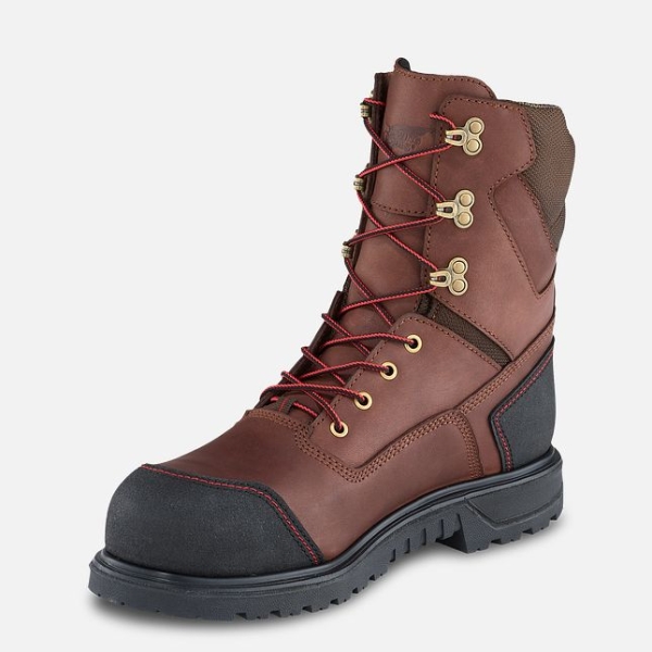 Men's Red Wing Brnr XP 8-inch Insulated, Waterproof Work Boots Brown | IL294VXCH