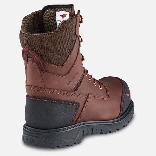 Men's Red Wing Brnr XP 8-inch Insulated, Waterproof Work Boots Brown | IL294VXCH