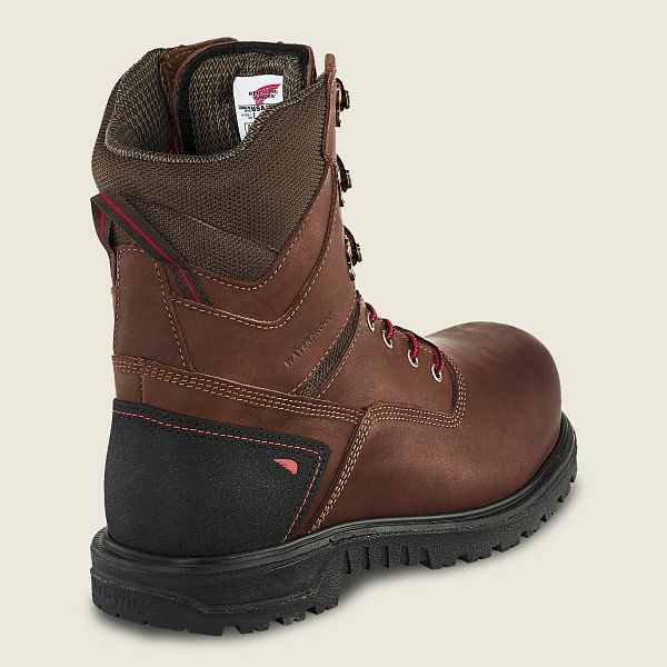 Men's Red Wing Brnr XP 8-inch Waterproof CSA Safety Toe Boot Work Boots Black | IL257YWCL