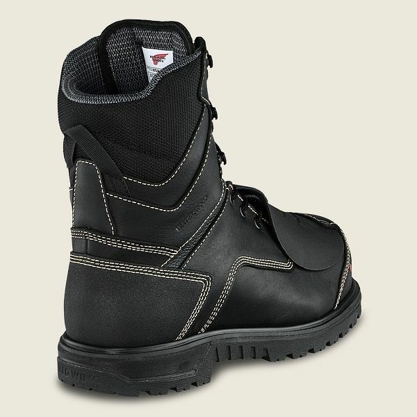 Men's Red Wing Brnr XP 8-inch Waterproof, Metguard, CSA Safety Toe Boot Work Boots Black | IL502IWLJ