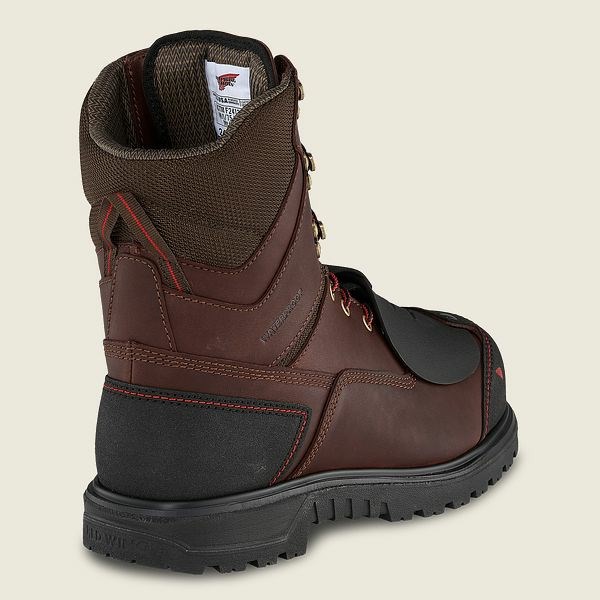 Men's Red Wing Brnr XP 8-inch Waterproof Safety Toe Metguard Boot Work Boots Black | IL530IPAR