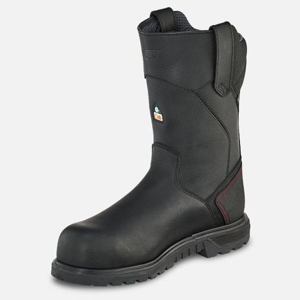 Men's Red Wing Brnr Xp 11-inch Waterproof, Insulated, CSA Pull-On Work Boots Black | IL139WCBL