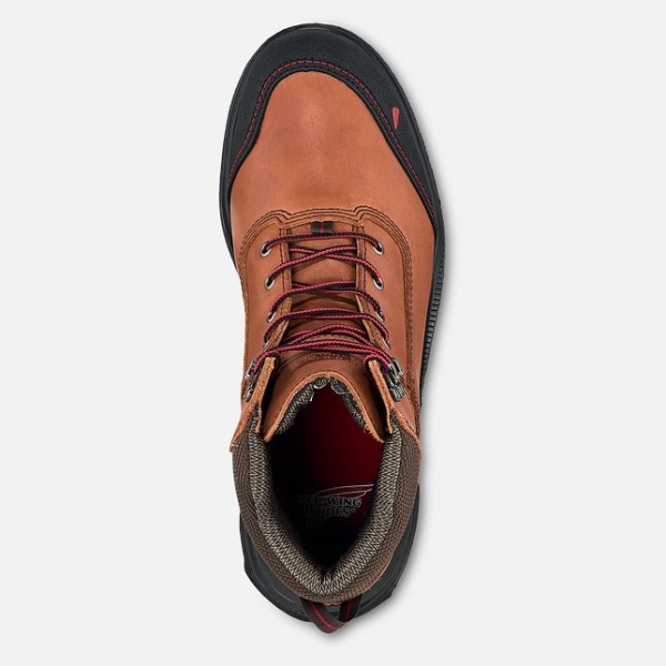 Men's Red Wing Brnr Xp 6-inch Waterproof Shoes Brown | IL046NYJZ