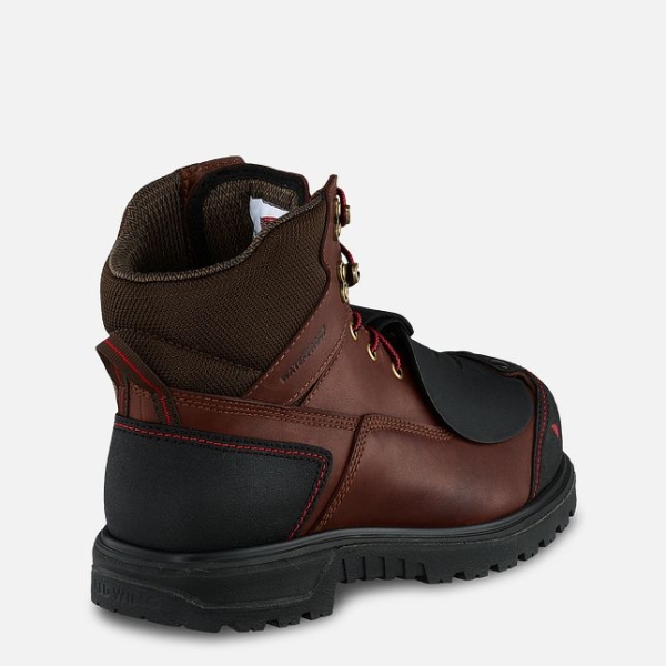 Men's Red Wing Brnr Xp 6-inch Waterproof Metguard Safety Shoes Brown | IL509GSEY