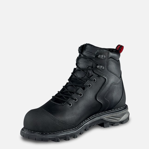 Men's Red Wing Burnside 6-inch Waterproof Shoes Black | IL307TGDW