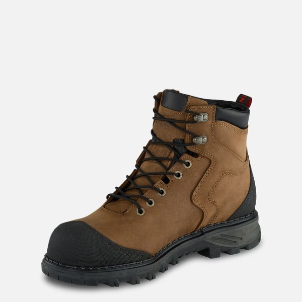 Men's Red Wing Burnside 6-inch Waterproof Shoes Brown | IL465DAFY