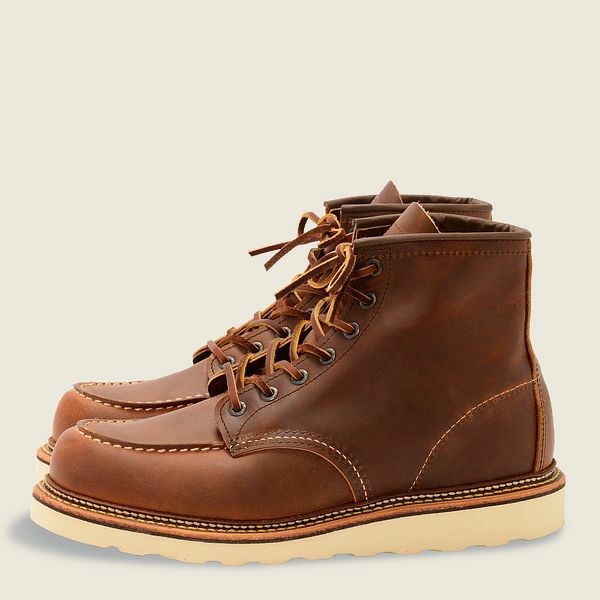 Men's Red Wing Classic Moc 6-inch boot Heritage Boots Brown | IL028GFCZ