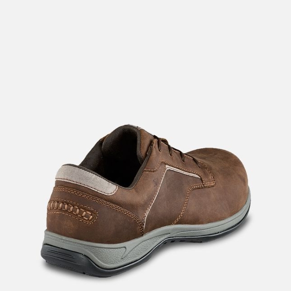 Men's Red Wing ComfortPro Oxford Safety Shoes Brown | IL321BRGN