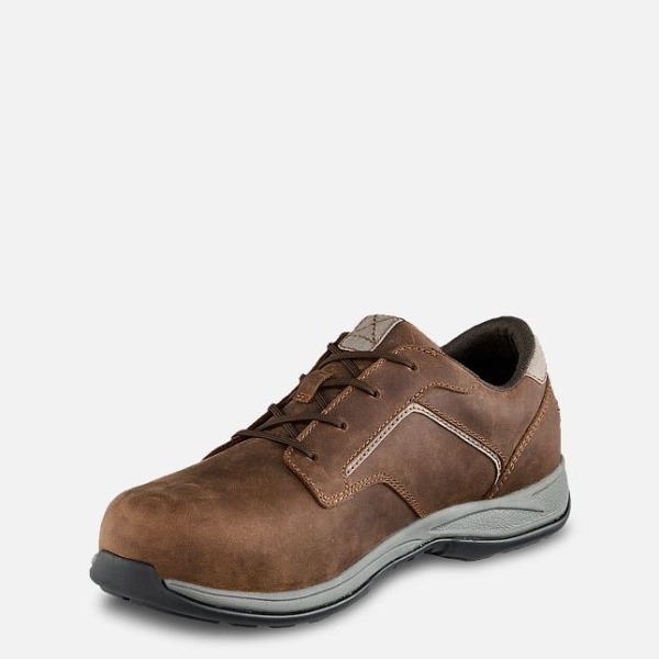 Men's Red Wing ComfortPro Oxford Safety Shoes Brown | IL321BRGN