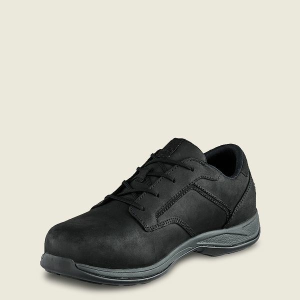 Men's Red Wing ComfortPro Safety Toe Oxford Work Shoes Black | IL798EPIN