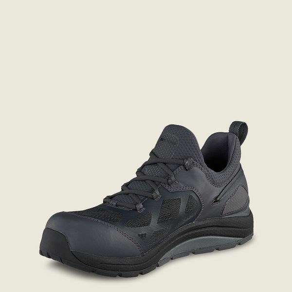 Men's Red Wing CoolTech Athletics Safety Toe Work Shoes Black | IL714OKRQ