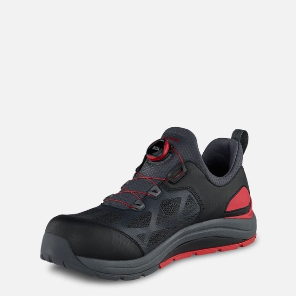 Men's Red Wing Cooltech™ Athletics Athletic Safety Shoes Black / Red | IL947SNTI