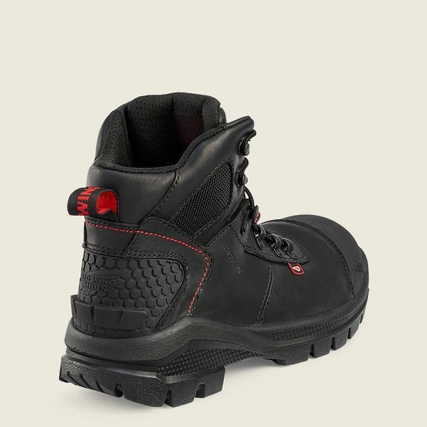 Men's Red Wing Crv 6-inch Waterproof Safety Toe Boots Black | IL026TVWD