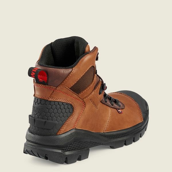 Men's Red Wing Crv 6-inch Waterproof Safety Toe Boot Work Boots Brown / Black | IL783WVXU