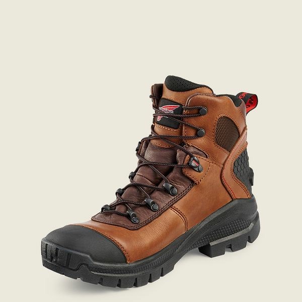 Men's Red Wing Crv 6-inch Waterproof Safety Toe Boot Work Boots Brown / Black | IL783WVXU