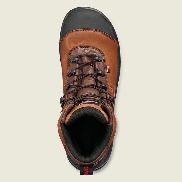 Men's Red Wing Crv 6-inch Waterproof Safety Toe Boot Work Boots Brown / Black | IL783WVXU