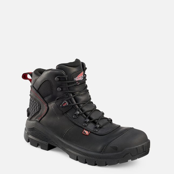 Men\'s Red Wing Crv™ 6-inch Waterproof Safety Shoes Black | IL205YKGE