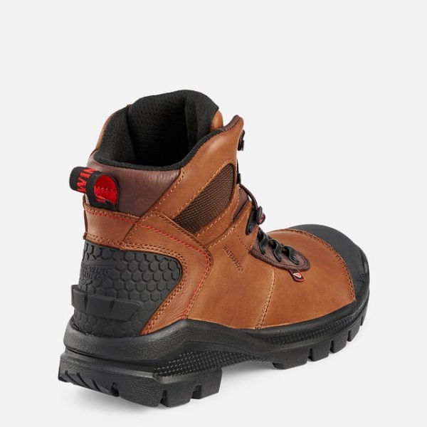 Men's Red Wing Crv™ 6-inch Waterproof Safety Shoes Brown | IL263BIML