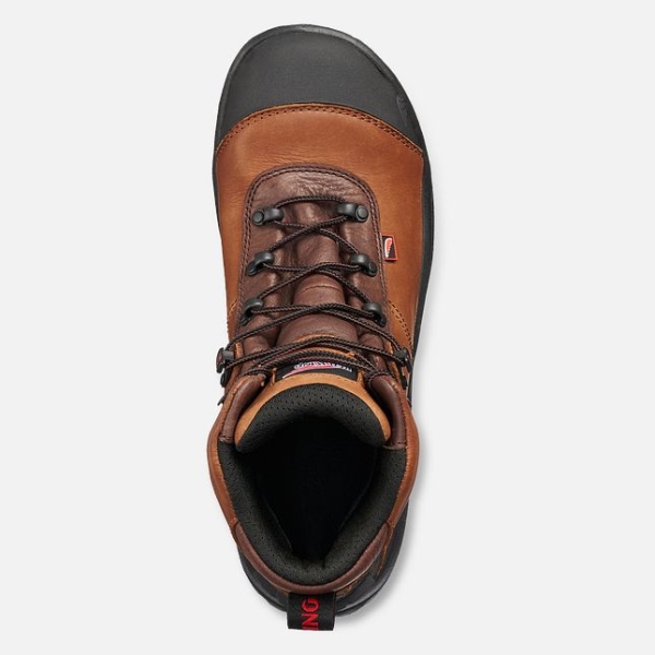 Men's Red Wing Crv™ 6-inch Waterproof Safety Shoes Brown | IL263BIML