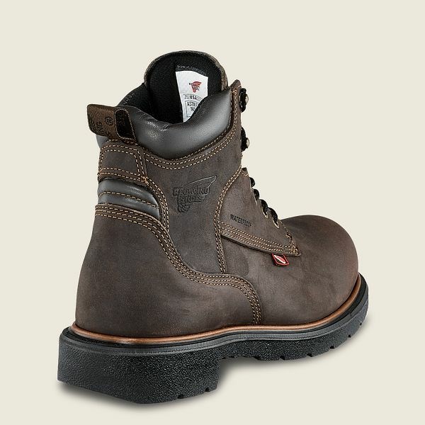 Men's Red Wing DynaForce 6-inch Insulated, Waterproof Soft Toe Boot Work Boots Brown | IL179QSTE