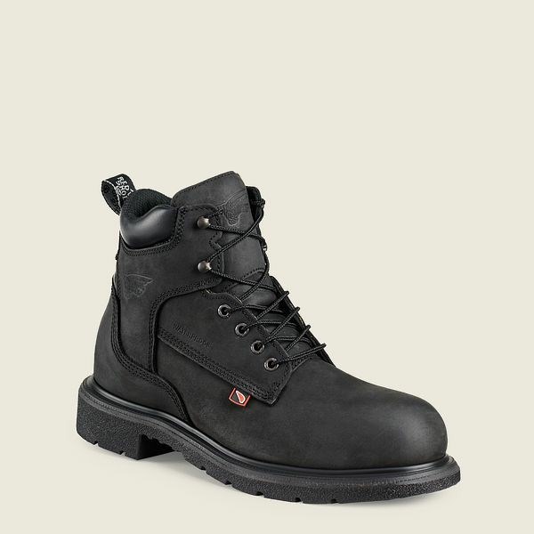 Men\'s Red Wing DynaForce 6-inch Waterproof Safety Toe Boots Black | IL097BCPH