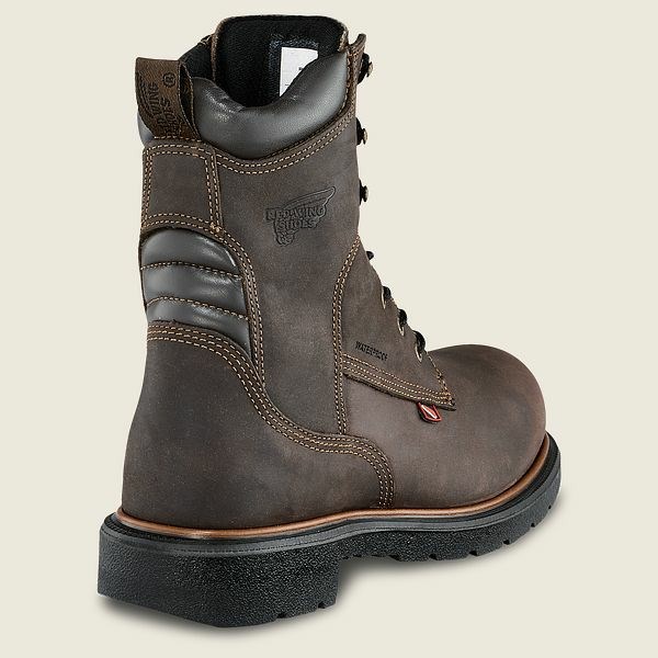 Men's Red Wing DynaForce 8-inch Insulated, Waterproof Safety Toe Boots Brown | IL256EDAB