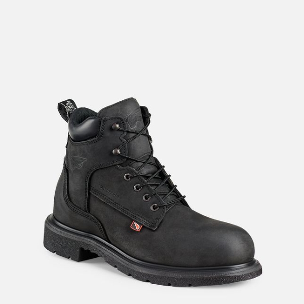 Men\'s Red Wing Dynaforce® 6-inch Waterproof Safety Shoes Black | IL069KWLA