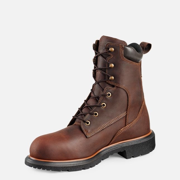 Men's Red Wing Dynaforce® 8-inch Waterproof Work Boots Brown | IL184XYBG