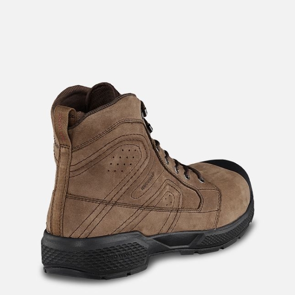 Men's Red Wing Exos Lite 6-inch Waterproof Work Boots Brown | IL218JKVH