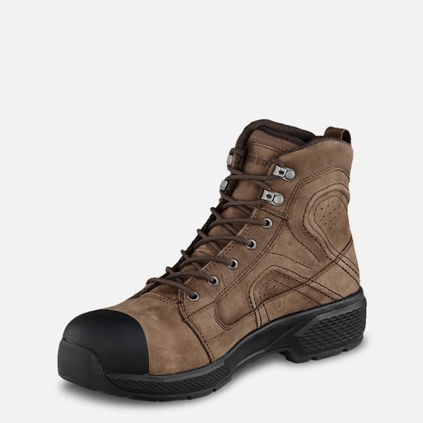 Men's Red Wing Exos Lite 6-inch Waterproof Work Boots Brown | IL218JKVH