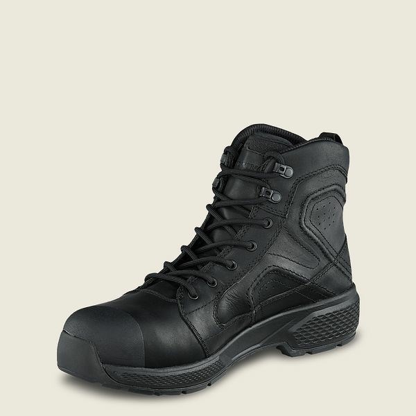 Men's Red Wing Exos Lite 6-inch Waterproof Safety Toe Boots Black | IL645PVSU