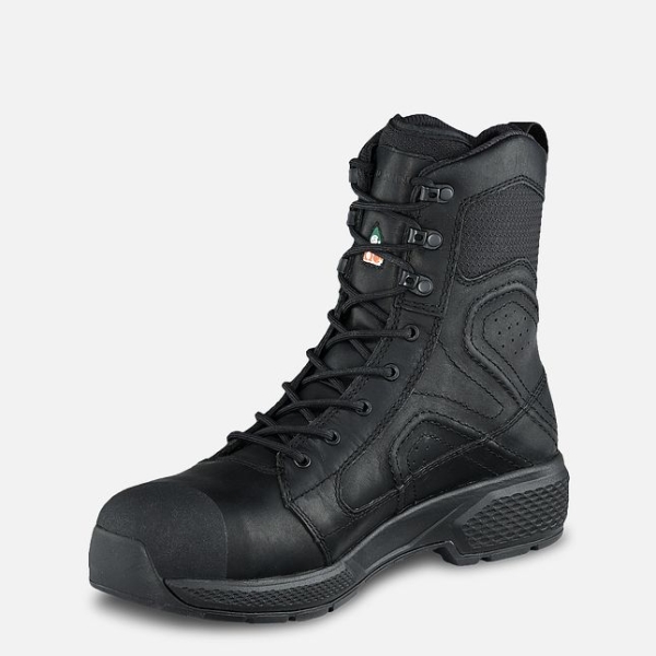 Men's Red Wing Exos Lite 8-inch Waterproof CSA Work Boots Black | IL296XYRP