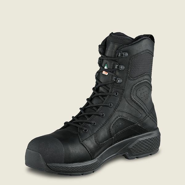 Men's Red Wing Exos Lite 8-inch Waterproof, CSA Safety Toe Boot Work Boots Black | IL732LFKH