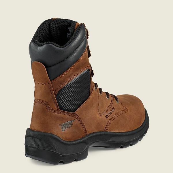 Men's Red Wing FlexBond 8-inch Safety Toe Metguard Boot Work Boots Black | IL093TCOJ