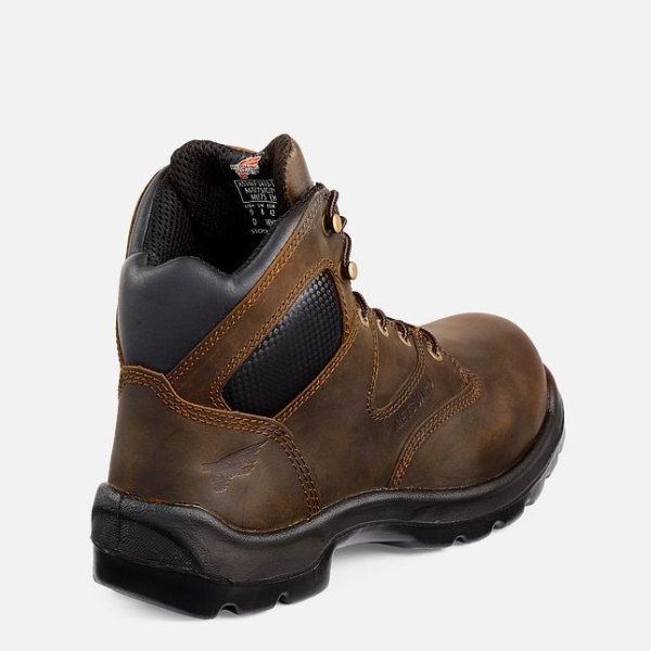 Men's Red Wing Flexbond 6-inch Metguard Safety Shoes Brown | IL826TUKZ