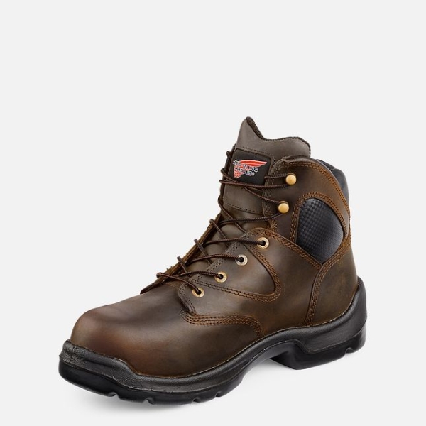 Men's Red Wing Flexbond 6-inch Metguard Safety Shoes Brown | IL826TUKZ