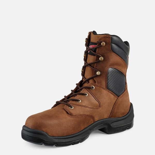 Men's Red Wing Flexbond 8-inch Metguard Work Boots Brown | IL561SABY