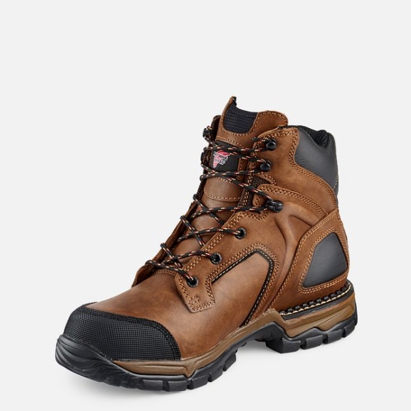 Men's Red Wing Flexforce® 6-inch Waterproof Safety Shoes Brown | IL149FLEH