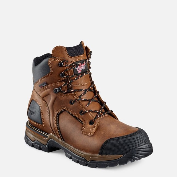 Men\'s Red Wing Flexforce® 6-inch Waterproof Work Boots Brown | IL793ATFO